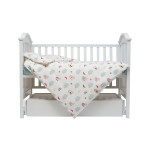 Twins Comfort Soft - змінна постіль з фланелі 3 елементи • Веселки ментол