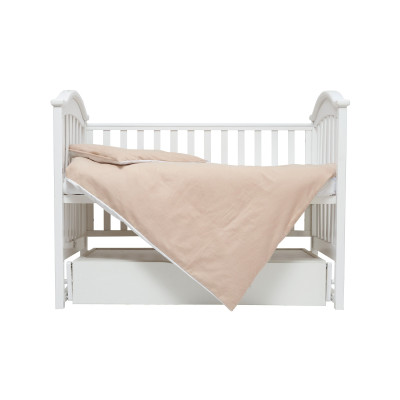 Twins Comfort Soft - сменное постельное белье из фланели 3 элемента • Беж/белый