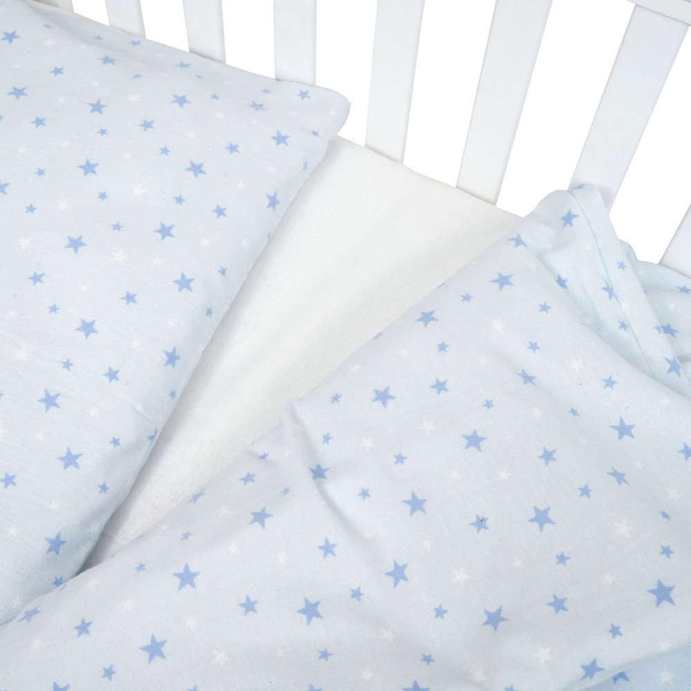 Twins Comfort Soft - змінна постіль з фланелі 3 елементи • Starlet blue