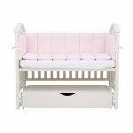 Twins Velour - бампер в кроватку 360 см • Pink
