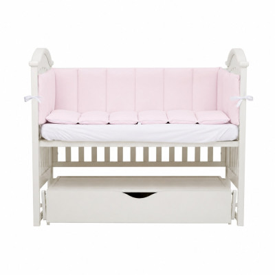 Twins Velour - бампер в кроватку 360 см • Pink Twins Velour - бампер в кроватку 360 см • Pink