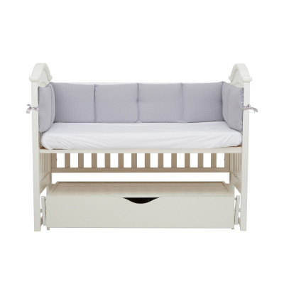 Twins Cotton - бампер в кроватку 240 см • Grey Twins Cotton - бампер в кроватку 240 см • Grey