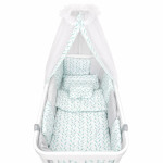Twins Dolce Limited - постельный комплект для кроватки, 8 элементов • Птички мята