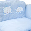 Twins Limited - постельный комплект для кроватки, 4 элемента • Dog & cat blue