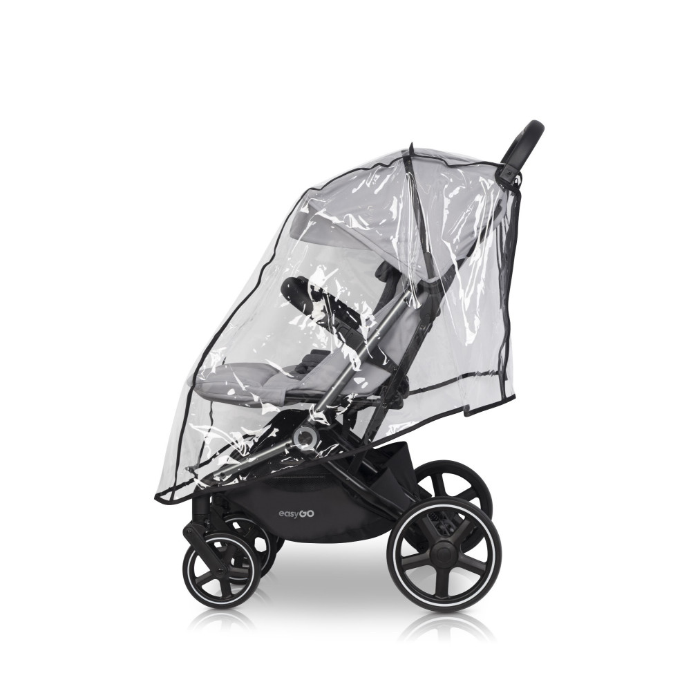 EasyGo Echo 2024 - прогулянкова коляска для двійні • Grey