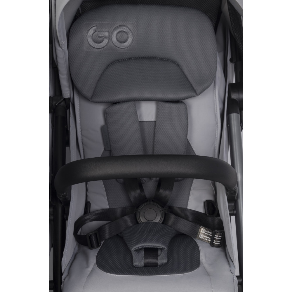 EasyGo Echo 2024 - прогулянкова коляска для двійні • Grey
