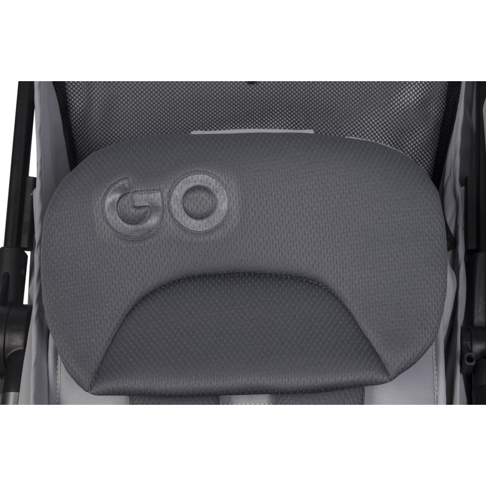 EasyGo Echo 2024 - прогулянкова коляска для двійні • Grey