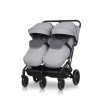 EasyGo Echo 2024 - прогулянкова коляска для двійні • Grey