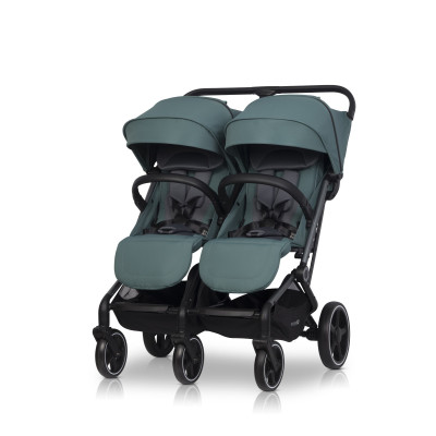 EasyGo Echo 2024 - прогулянкова коляска для двійні • Green
