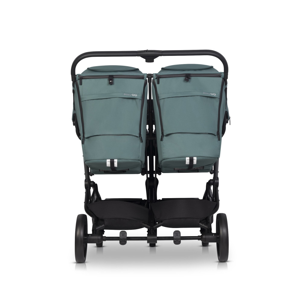 EasyGo Echo 2024 - прогулянкова коляска для двійні • Green