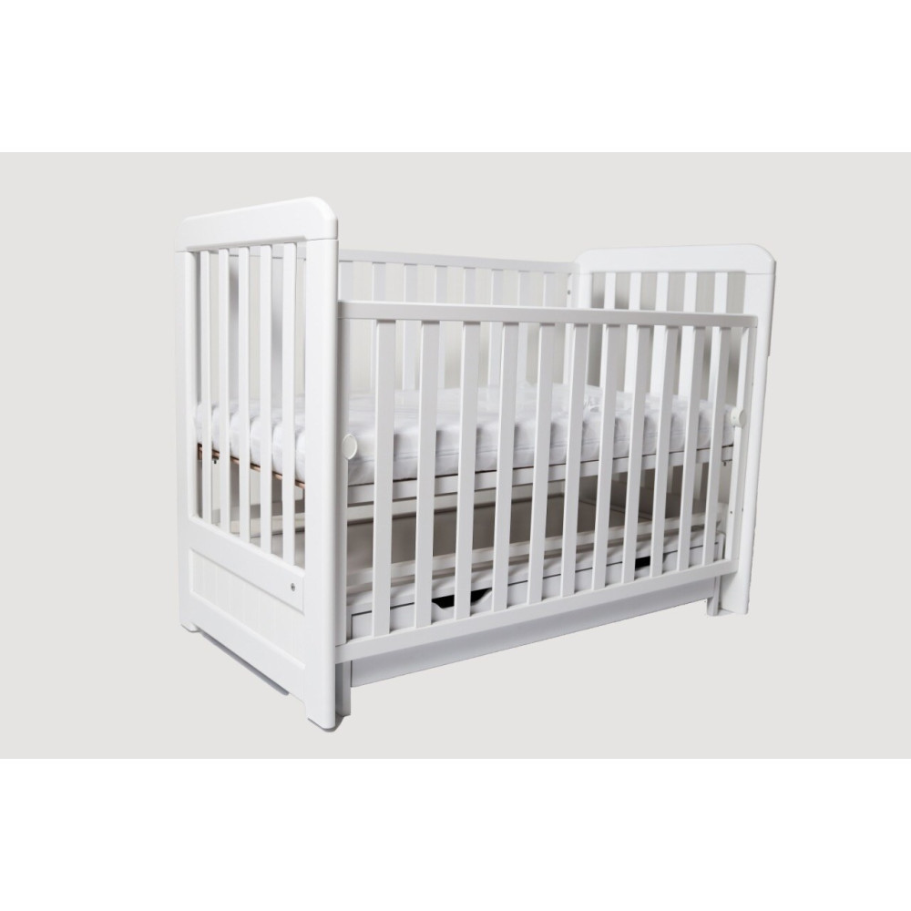 Дубок Lux - дитяче ліжечко з шухлядою 120×60 см • Білий Дубок Lux - дитяче ліжечко з шухлядою 120×60 см • Білий