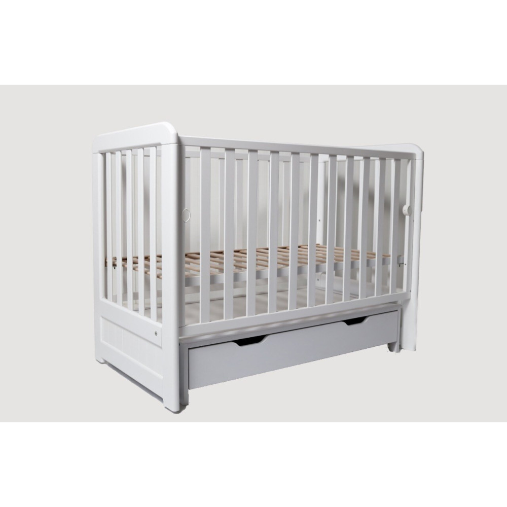Дубок Lux - дитяче ліжечко з шухлядою 120×60 см • Білий Дубок Lux - дитяче ліжечко з шухлядою 120×60 см • Білий