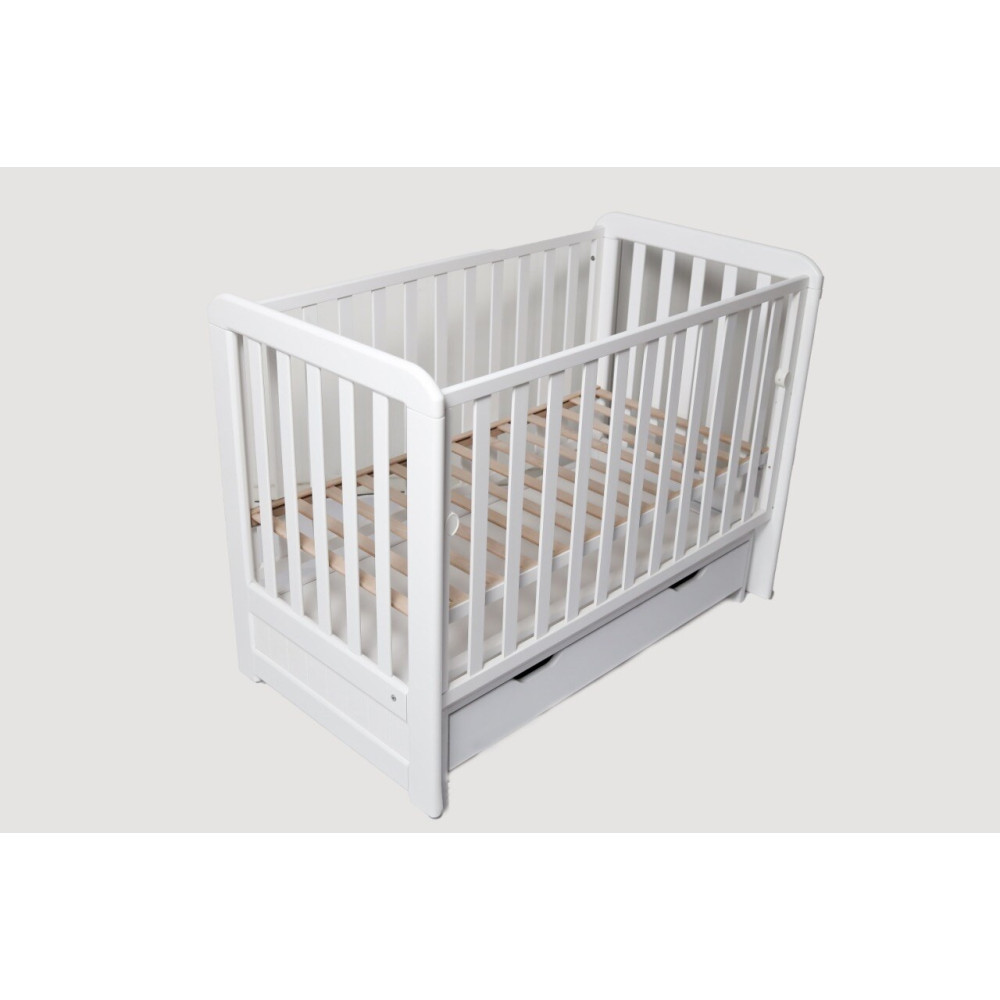 Дубок Lux - дитяче ліжечко з шухлядою 120×60 см • Білий Дубок Lux - дитяче ліжечко з шухлядою 120×60 см • Білий