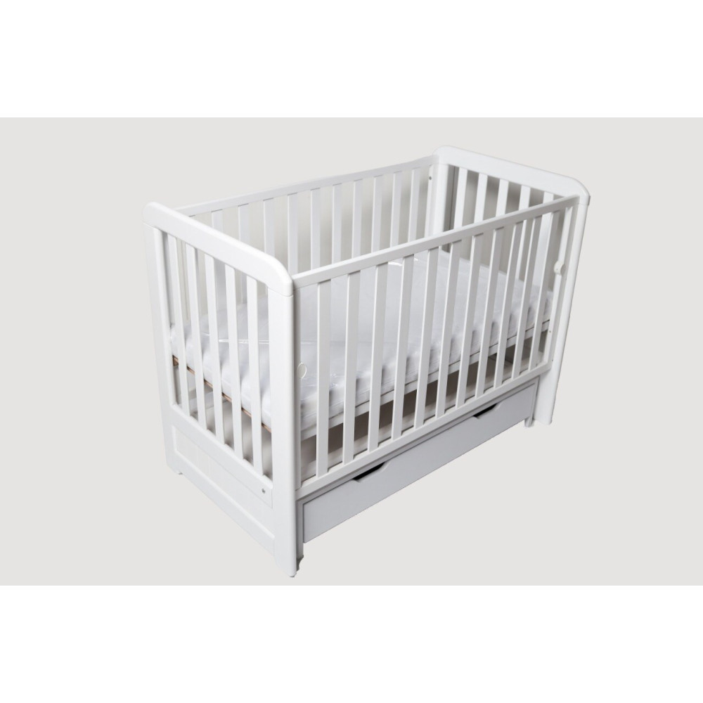 Дубок Lux - дитяче ліжечко з шухлядою 120×60 см • Білий Дубок Lux - дитяче ліжечко з шухлядою 120×60 см • Білий