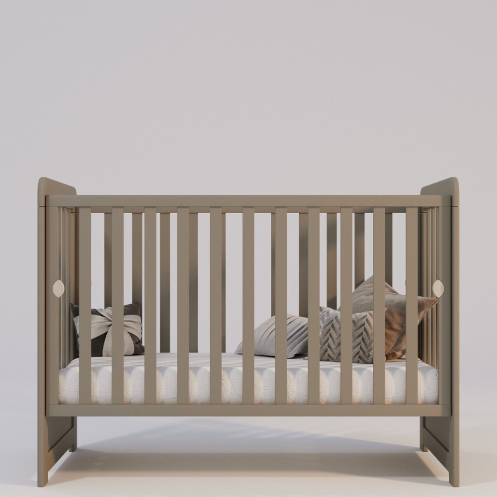 Дубок Lux - детская кроватка с ящиком 120×60 см • Капучино