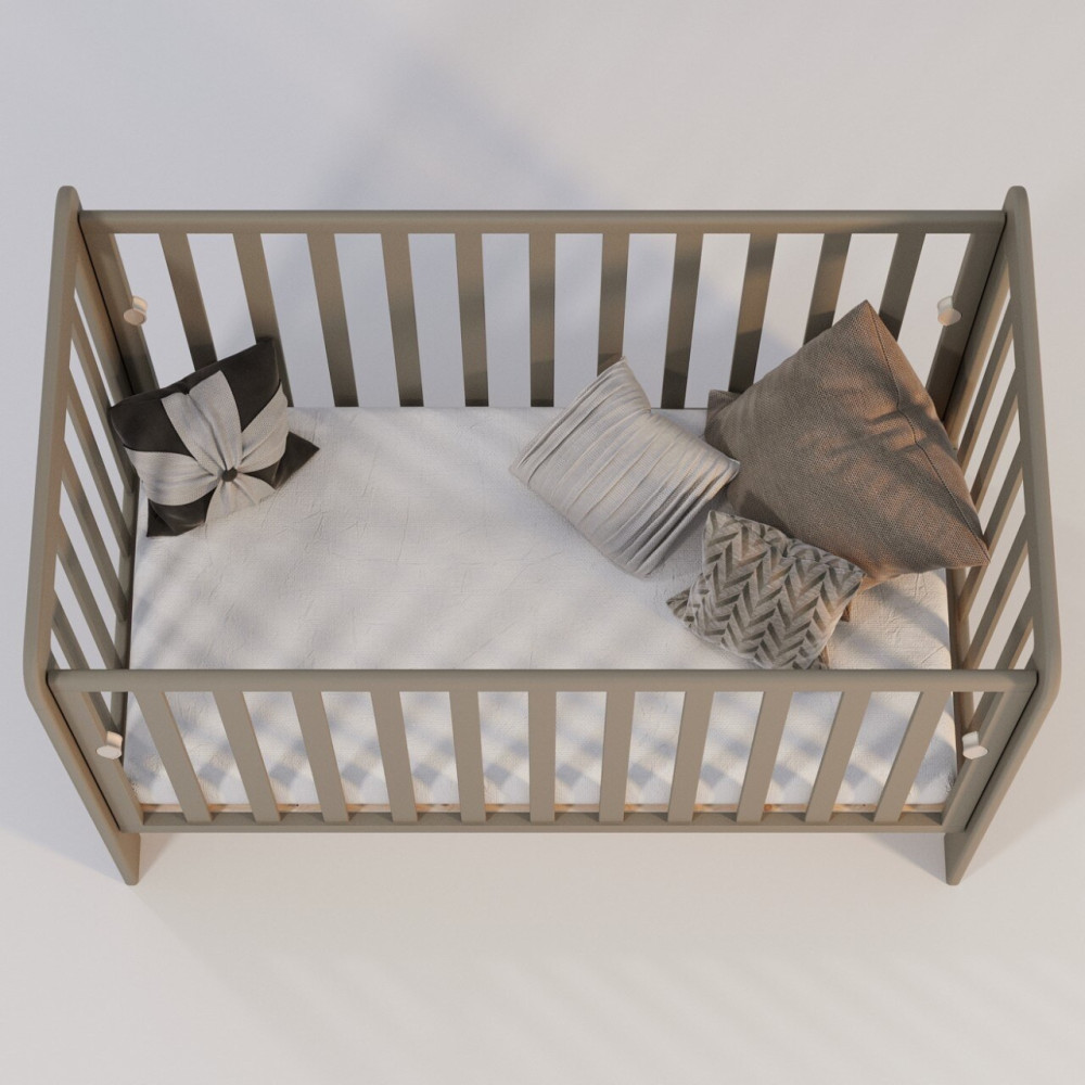 Дубок Lux - детская кроватка с ящиком 120×60 см • Капучино