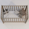 Дубок Lux - детская кроватка с ящиком 120×60 см • Капучино