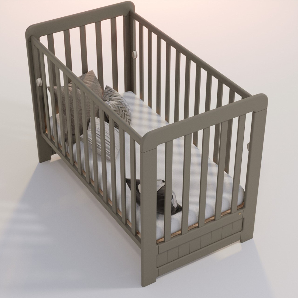 Дубок Lux - детская кроватка с ящиком 120×60 см • Капучино