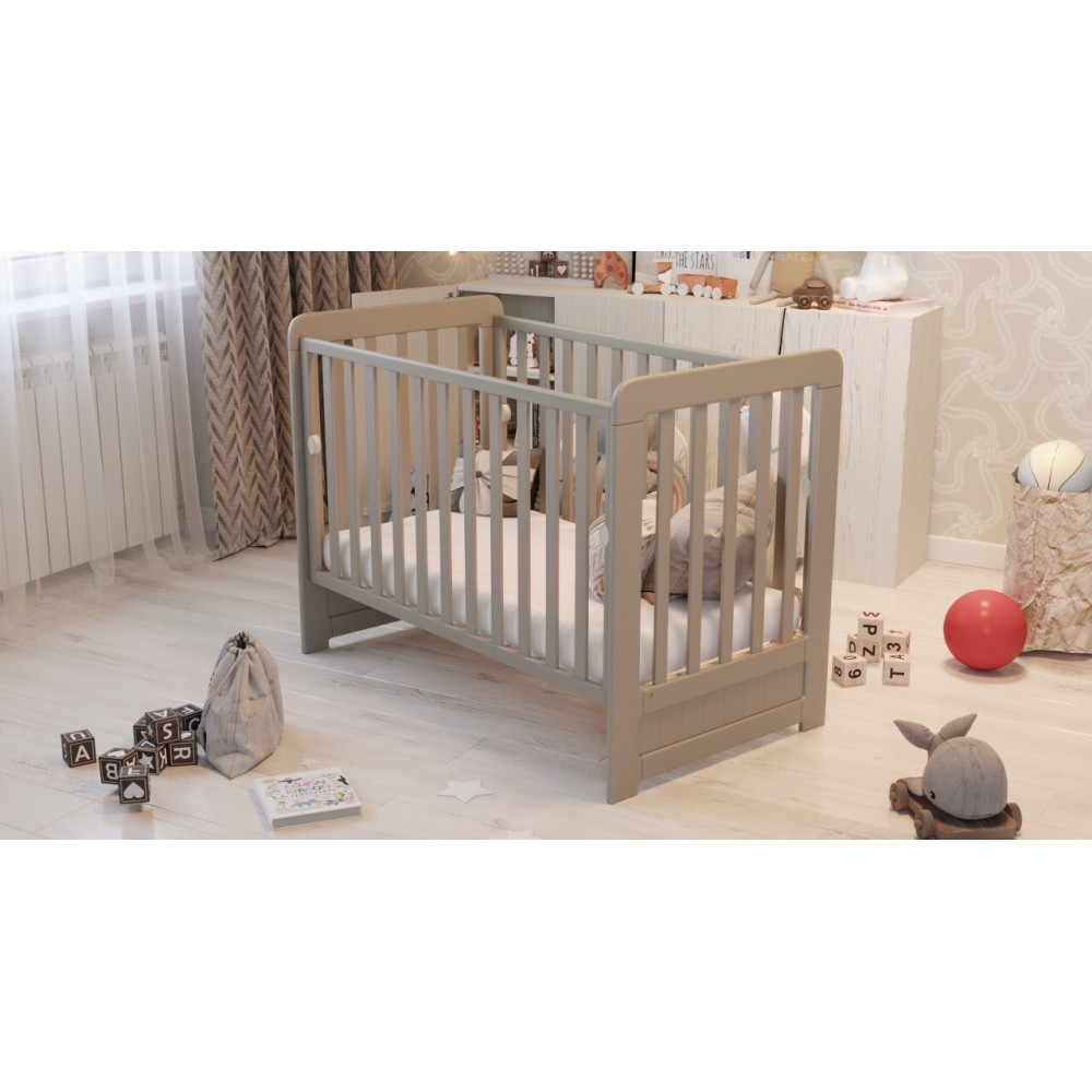 Дубок Lux - детская кроватка с ящиком 120×60 см • Капучино