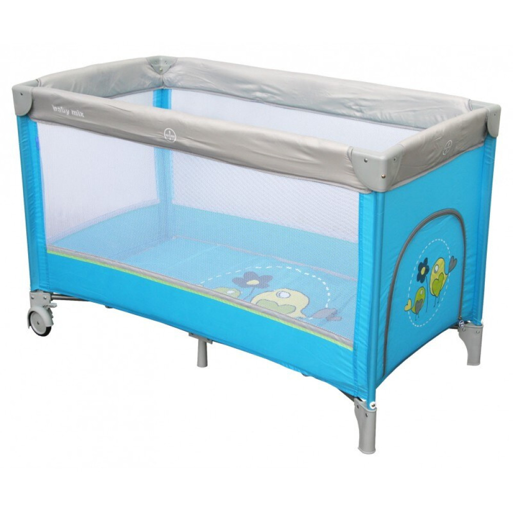Baby Mix HR-8052 Горобчики - манеж-ліжечко • Blue