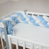 Twins 4-прядная коса 240 см - бампер-косичка для кроватки • Navy Blue