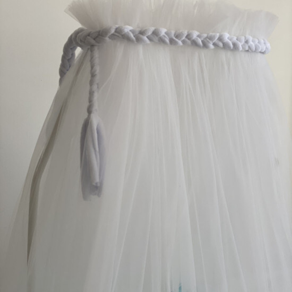 Twins Air Braid - декоративна косичка з велюру для балдахіна • White Twins Air Braid - декоративна косичка з велюру для балдахіна • White