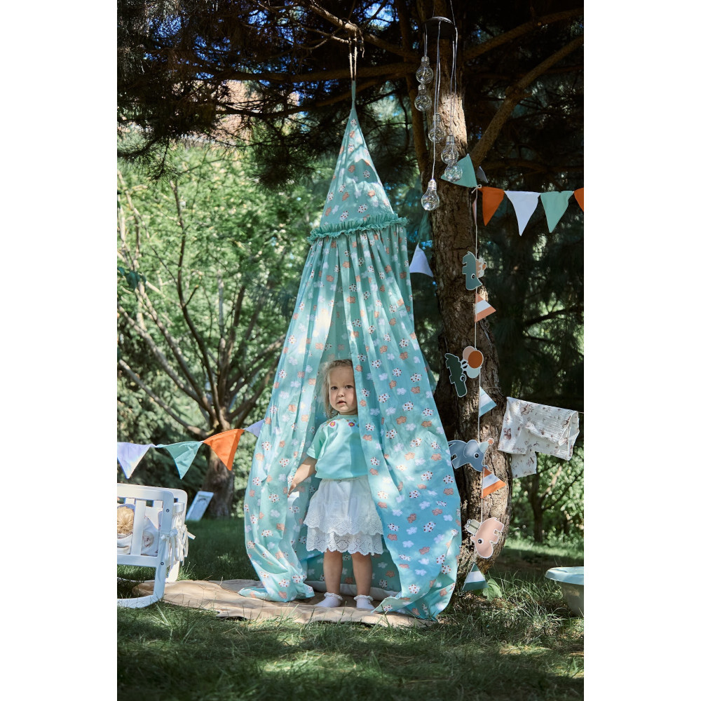 Twins Cozy Dream - балдахін-шатро з попліну • Mint Cloud