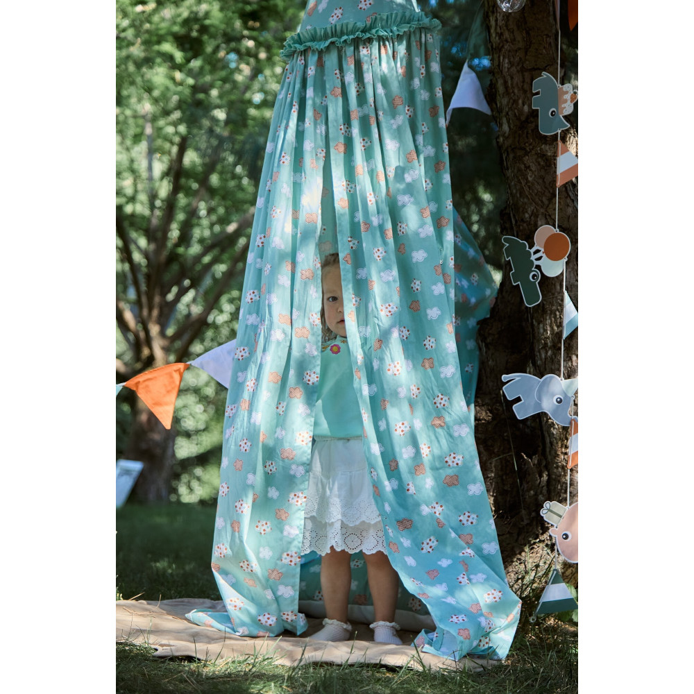 Twins Cozy Dream - балдахін-шатро з попліну • Mint Cloud