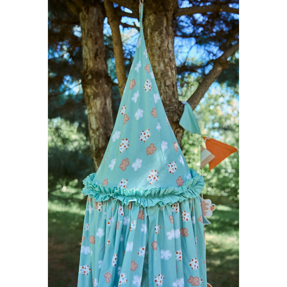 Twins Cozy Dream - балдахін-шатро з попліну • Mint Cloud