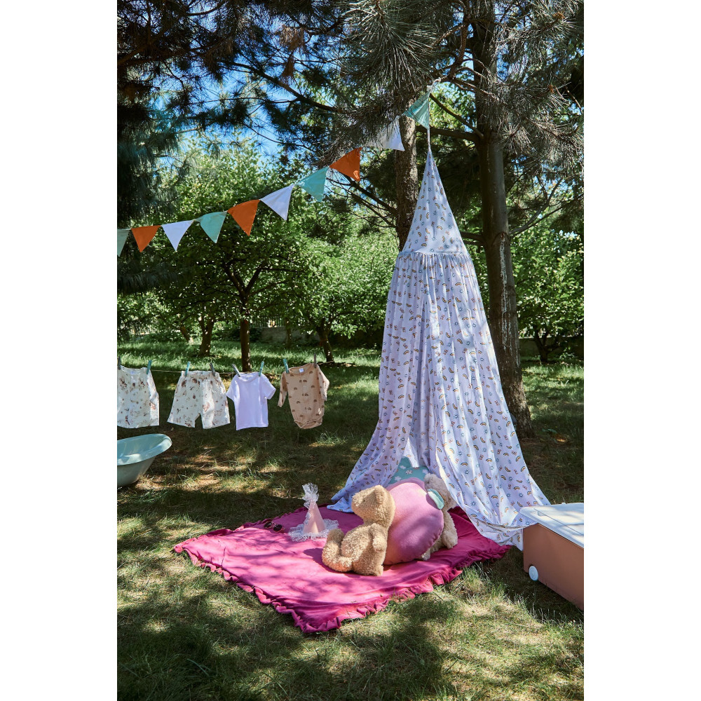 Twins Cozy Dream - балдахін-шатро з попліну • Grey Rainbow
