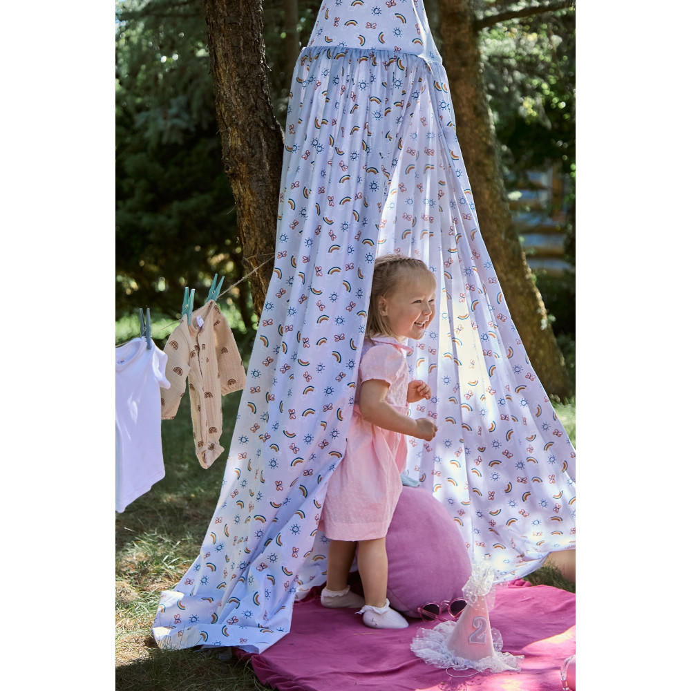 Twins Cozy Dream - балдахін-шатро з попліну • Grey Rainbow