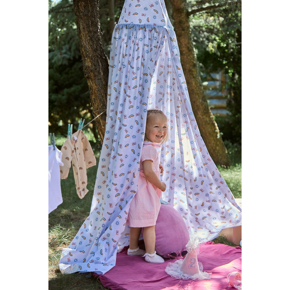 Twins Cozy Dream - балдахін-шатро з попліну • Grey Rainbow