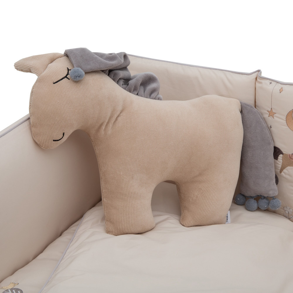 Twins Коник - бампер-подушка в форме лошадки • Beige