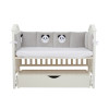 Twins Panda - бампер для кроватки 240 см • Grey