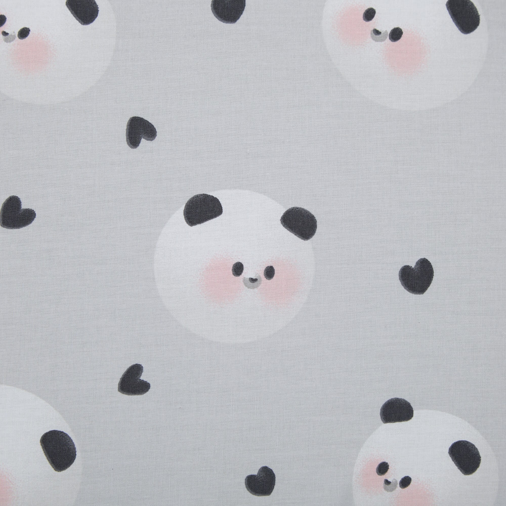 Twins Panda - бампер для кроватки 240 см • Grey