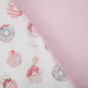 Twins Satin Limited - змінна постільна білизна для ліжечка, 4 елементи • Donat & Cake