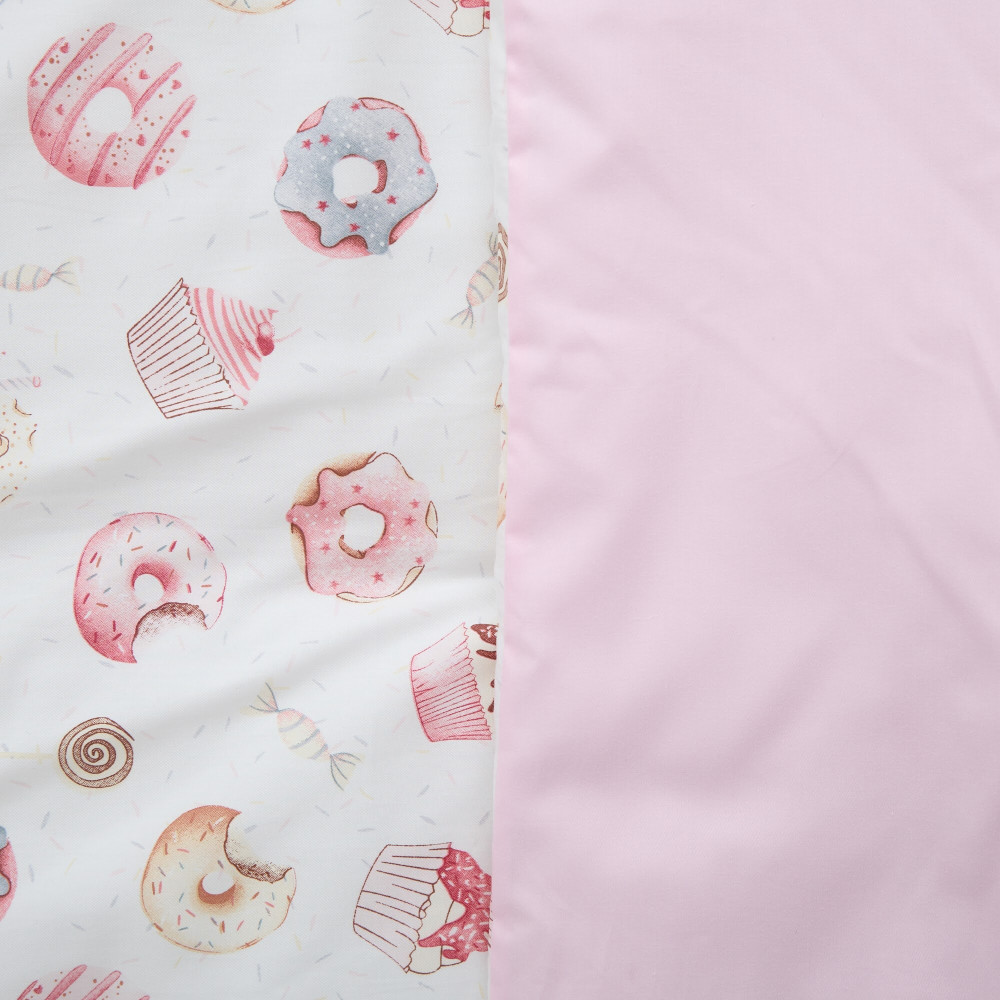 Twins Satin Limited - змінна постільна білизна для ліжечка, 4 елементи • Donat & Cake