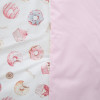 Twins Satin Limited - змінна постільна білизна для ліжечка, 4 елементи • Donat & Cake
