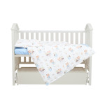 Twins Satin Limited - змінна постільна білизна для ліжечка, 4 елементи • Bear & Fox