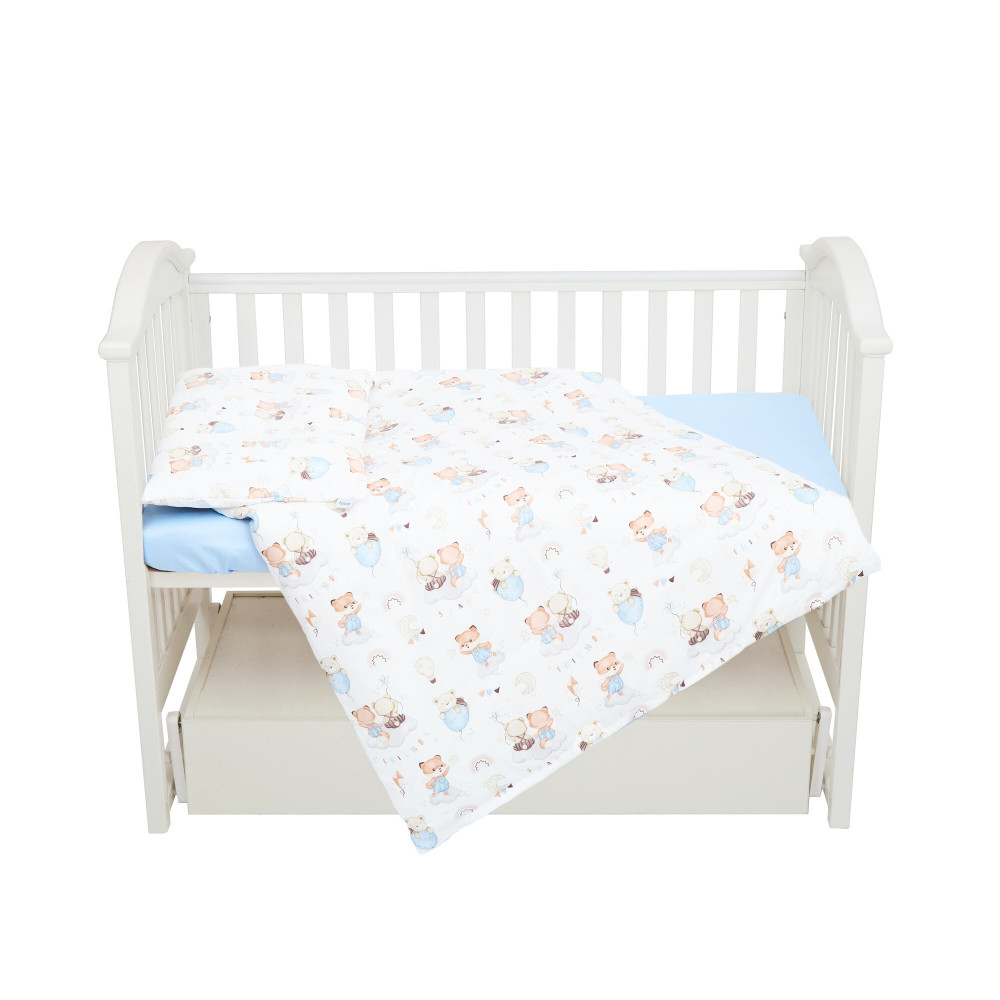Twins Satin Limited - змінна постільна білизна для ліжечка, 4 елементи • Bear & Fox