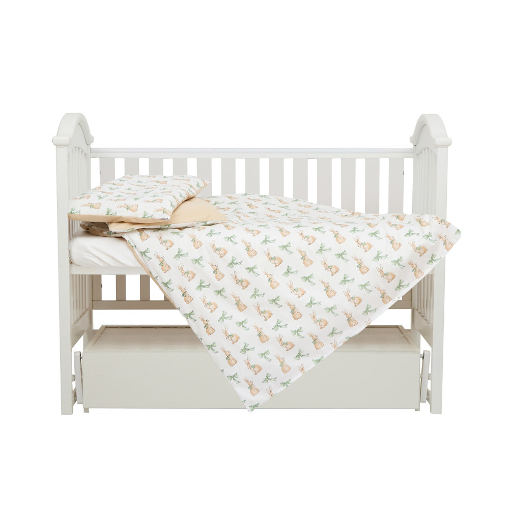Twins Satin Limited - змінна постільна білизна для ліжечка, 4 елементи • Rabbit