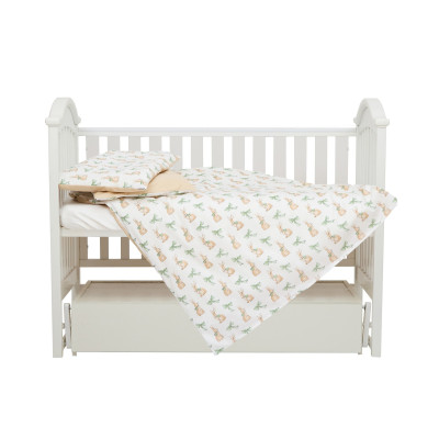 Twins Satin Limited - змінна постільна білизна для ліжечка, 4 елементи • Rabbit