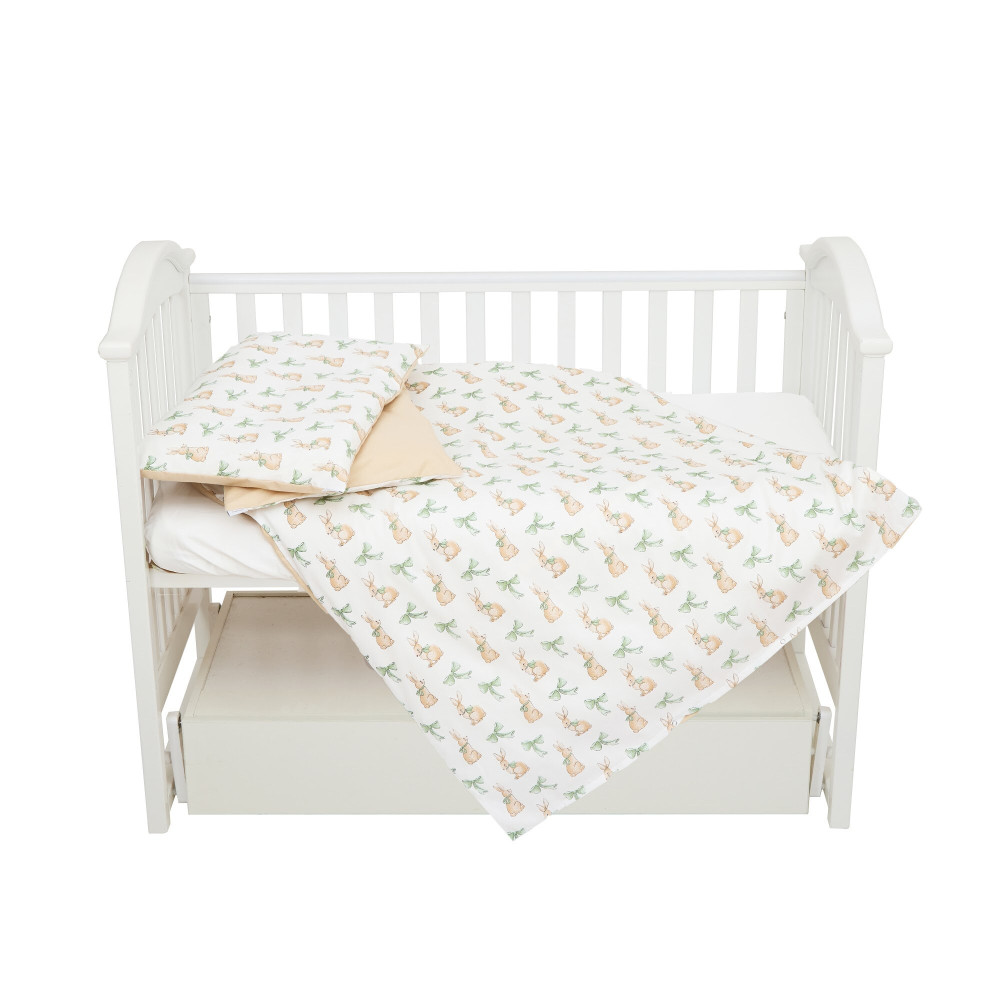 Twins Satin Limited - змінна постільна білизна для ліжечка, 4 елементи • Rabbit