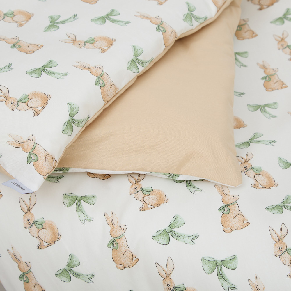 Twins Satin Limited - змінна постільна білизна для ліжечка, 4 елементи • Rabbit