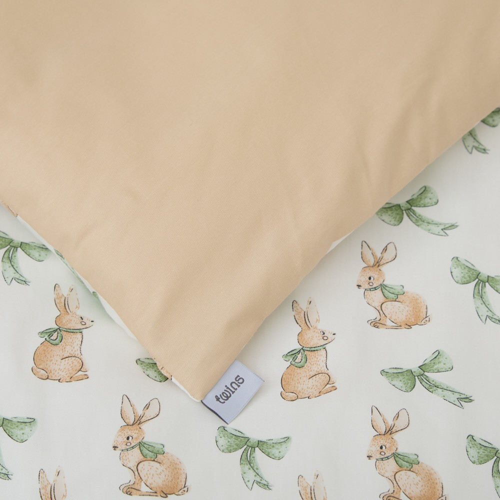 Twins Satin Limited - змінна постільна білизна для ліжечка, 4 елементи • Rabbit