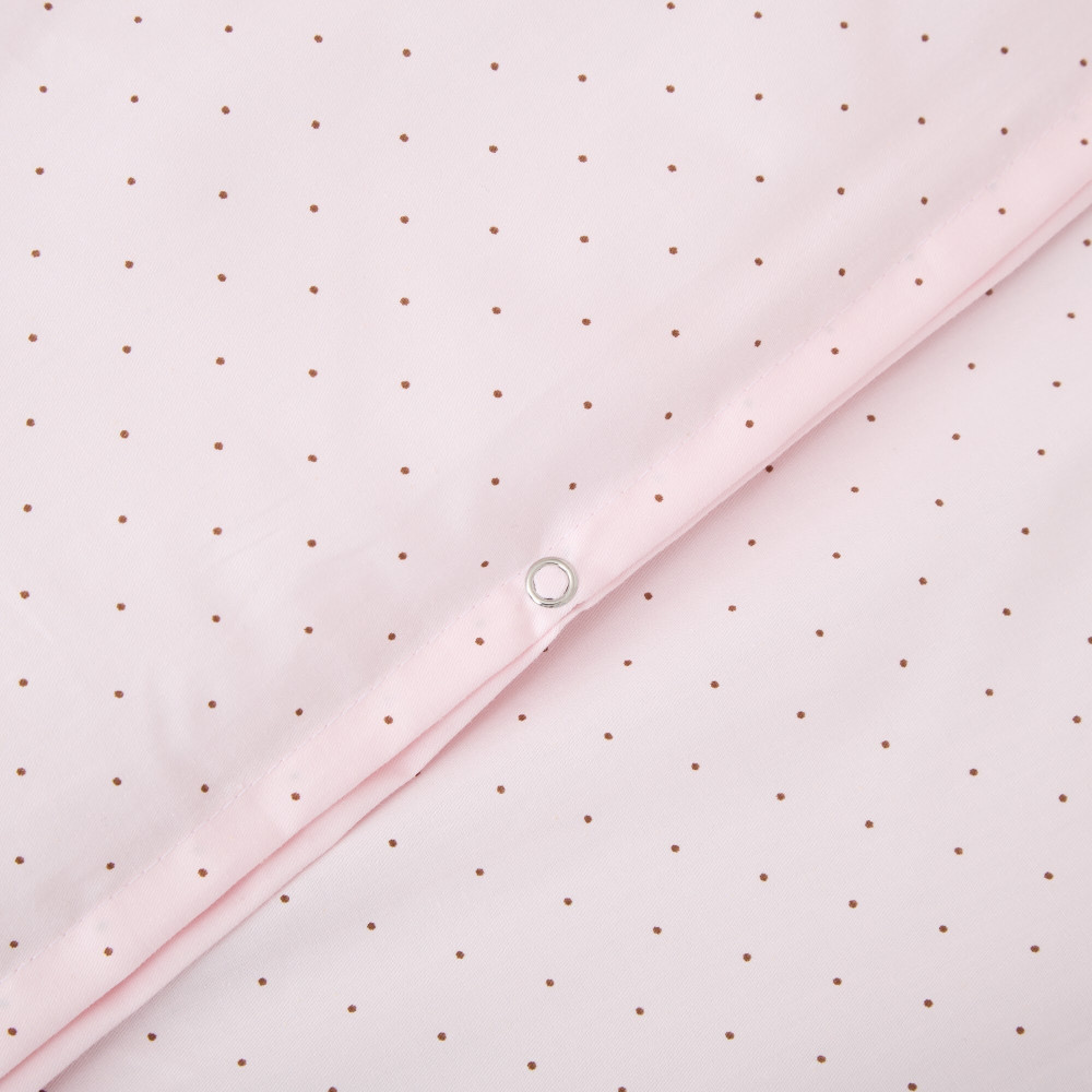Twins Satin Limited - змінна постільна білизна для ліжечка, 4 елементи • Little dot рожевий