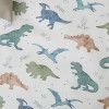 Twins Satin Limited - змінна постільна білизна для ліжечка, 4 елементи • Dinosaurs