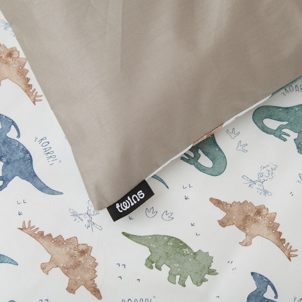Twins Satin Limited - змінна постільна білизна для ліжечка, 4 елементи • Dinosaurs