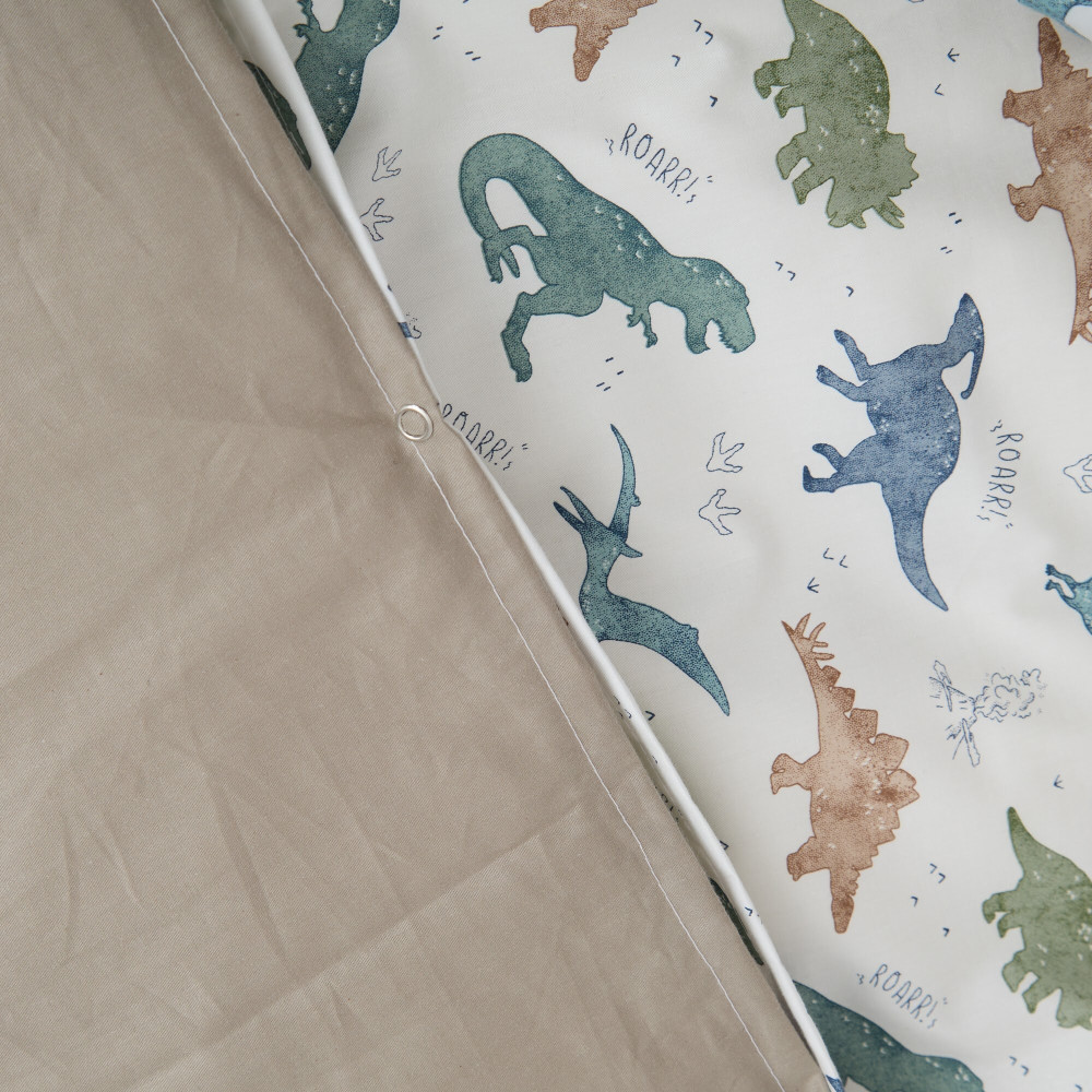 Twins Satin Limited - змінна постільна білизна для ліжечка, 4 елементи • Dinosaurs