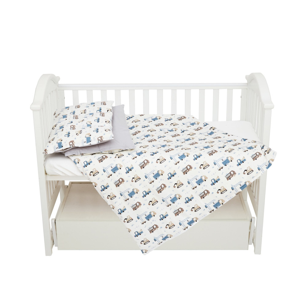 Twins Satin Limited - змінна постільна білизна для ліжечка, 4 елементи • Car